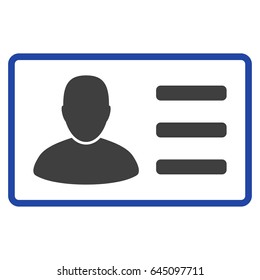 User Card flat vector icon. An isolated illustration on a white background.