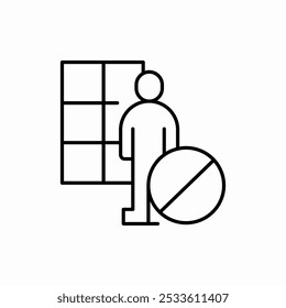 user cell not available icon sign vector