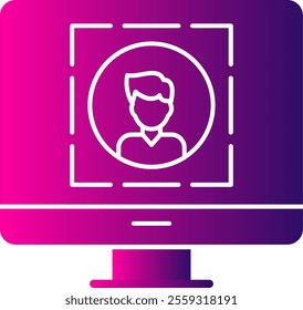User Centered Design Glyph Gradient Vector Icon Design