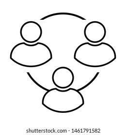 User chain icon vector illustration on white background 