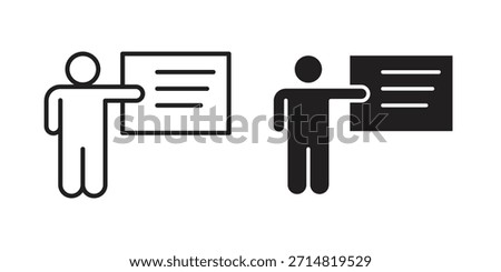 User chalkboard icon collection. modern simple icons for web