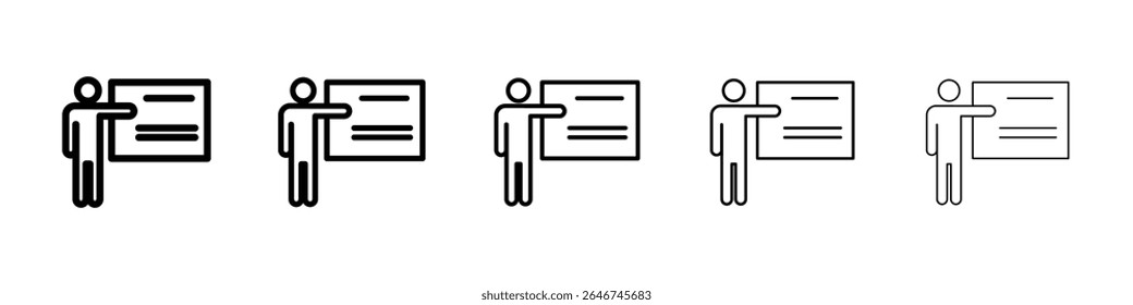 Concepto de icono de pizarra de usuario. Diseño gráfico, logotipo, Web, interfaz de usuario.