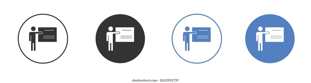 User chalkboard icon logo graphic designs