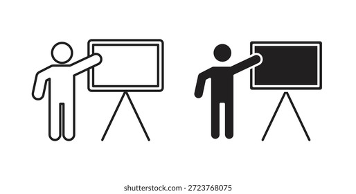 Ícone de quadro-negro do usuário para aplicativo móvel, designs editáveis