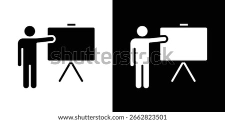 User chalkboard icon Vector scalable graphics