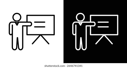 User chalkboard icon vector simple element illustration editable