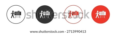 User chalkboard icon. web vector design