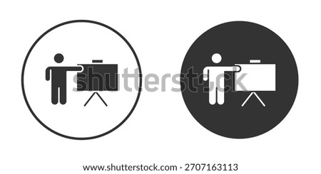 User chalkboard icon for website design, logo for web and apps.