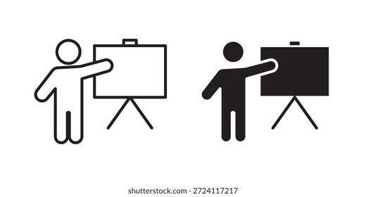 Ícone de quadro-negro do usuário para o design do seu site, logotipo, aplicativo, UI. EPS10