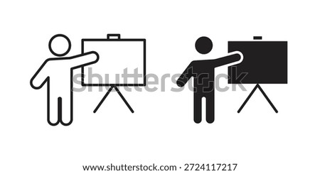 User chalkboard icon for your website design, logo, app, UI. EPS10