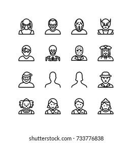 User character icon set