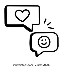 User chat a hand drawn icon is editable and premium 