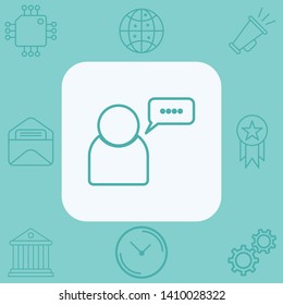 User and chat vector icon sign symbol
