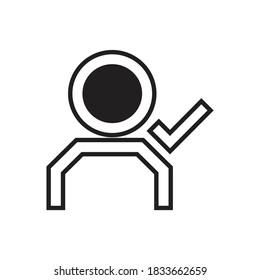 User Check Clip Art Flat Icon Design Vector