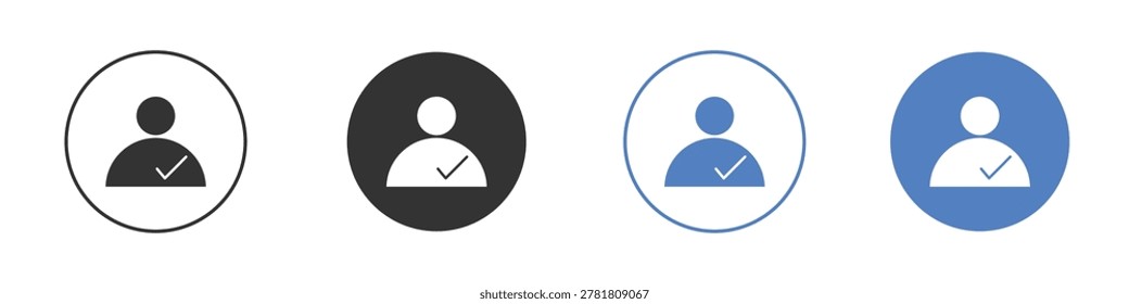 User check icon concept in solid style