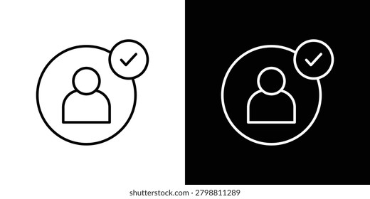 User check icon design concept in stroke