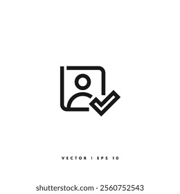 User Check Icon. Editable Stroke