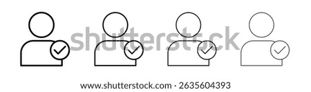 User check icon Flat illustration sign
