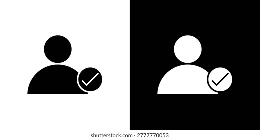 User check icon flat silhouette designs