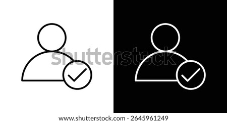 User check icon Flat style logo vector. perfect for UI designs