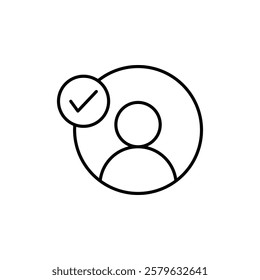 User check icon logo sign set vector outline