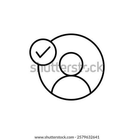 User check icon logo sign set vector outline