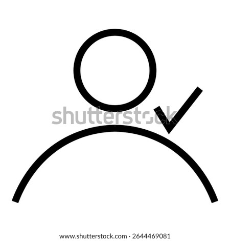 user check icon on white background