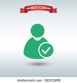 User check icon. One of set web icons