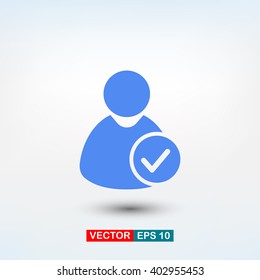 User check icon. One of set web icons
