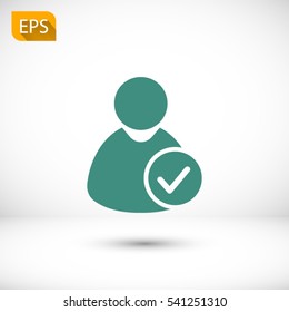 User check icon. One of set web icons