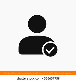 User check icon. One of set web icons