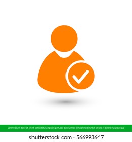 Symbol für Benutzerüberprüfung. Ein Set von Web-Symbolen