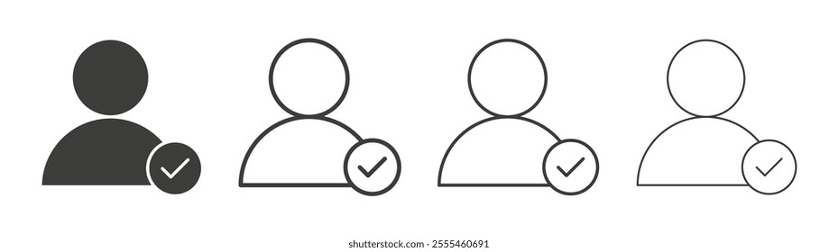 User check icon pack. vector illustration