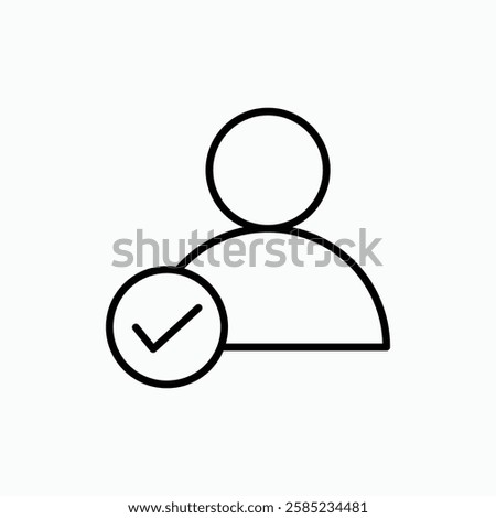 User check icon. simple vector icon