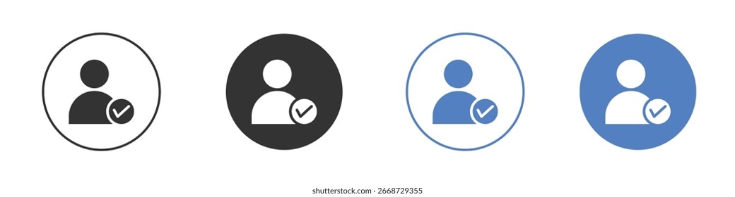 User check icon symbol. Quality design element.