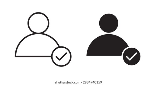 User check icon ui vector design..