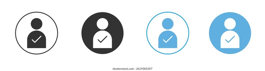 User check icon Vector Graphic set