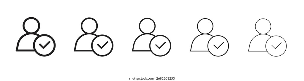 Ilustración vectorial de icono de comprobación de usuario aislada