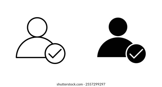 User check Icon vector. liner and flat style icons set.