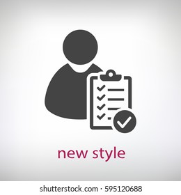 user checklist icon, service. One of set web icons