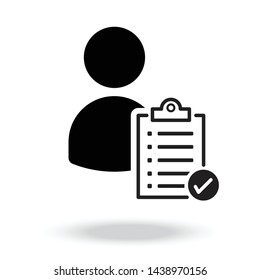 User checklist vector icon . service. One of set web icons