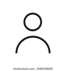 User circle isolated icon, user round outline vector icon with editable stroke
