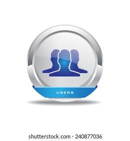 User Circular Vector Blue Web Icon Button