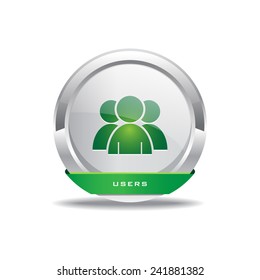 User Circular Vector Green Web Icon Button