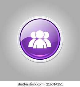 User Circular Vector Purple Web Icon Button