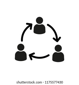 User Collaboration Flat Icon Vector