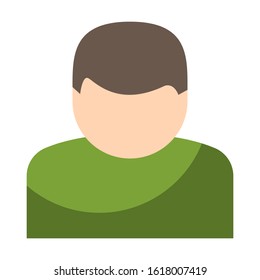 User color flat vector icon