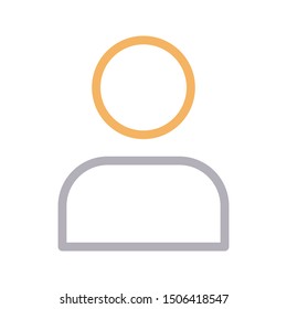 user colour linr vector icon