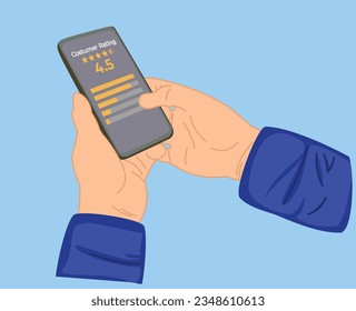 user comment and give excellent rating to service experience on online application