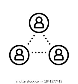 User communication icon. Line vector. Isolate on white background.